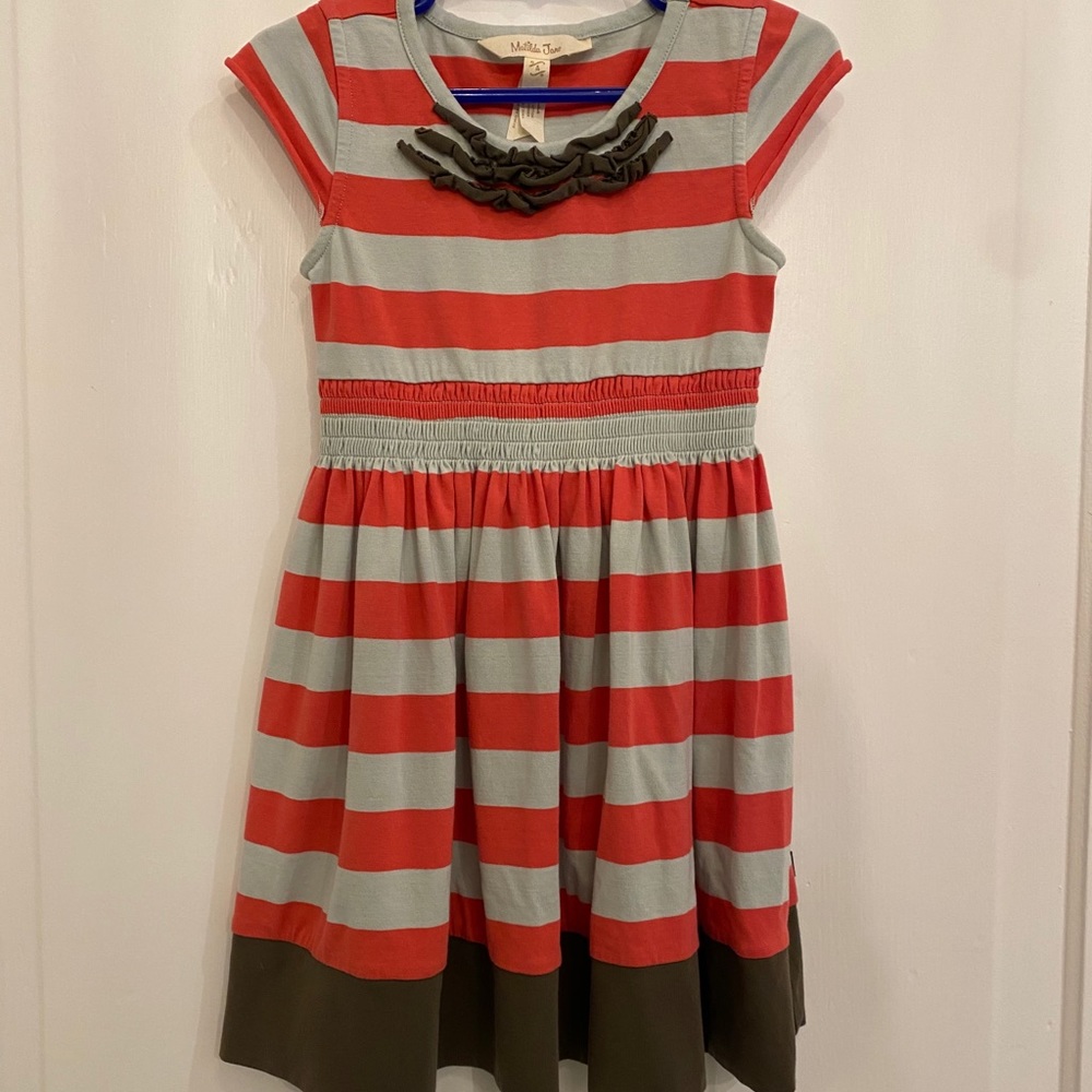 Striped Matilda Jane dress with ruffle detailing